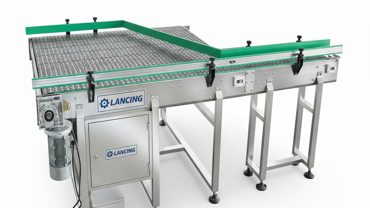 Lancing conveyor product image for ecommerce and fulfilment carton handling